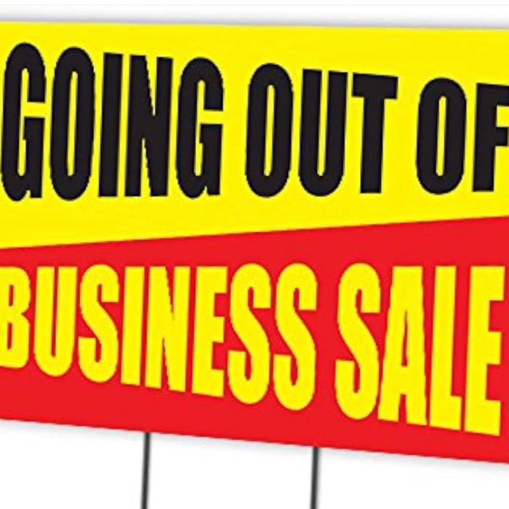 Red and Yellow Business Sale Sign